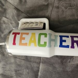 Ashland White Tumbler with Silver Accent